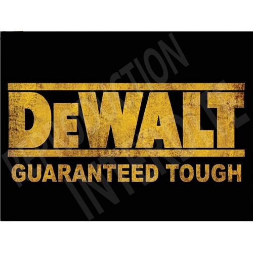 Plaque métal Dewalt tools publicitaire vintage
