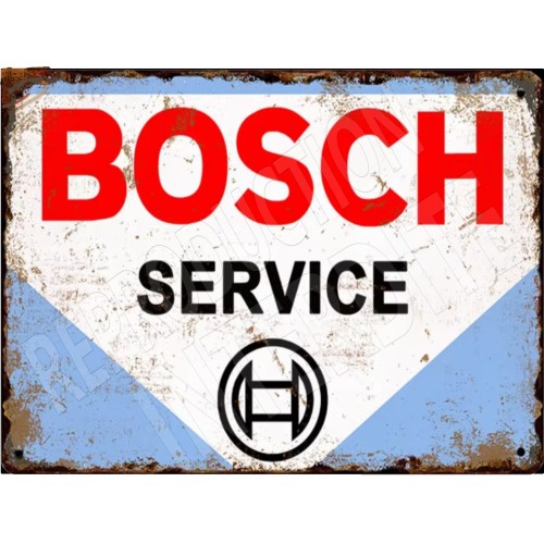 Plaque métal Bosch service publicitaire vintage