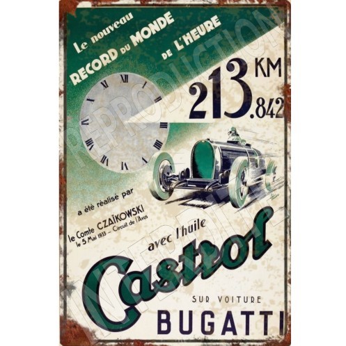 Plaque rétro Castrol publicitaire vintage