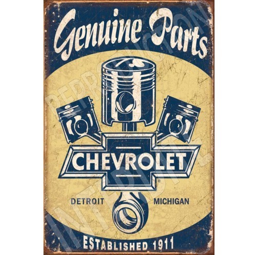 Plaque Chevrolet parts rétro vintage publicitaire