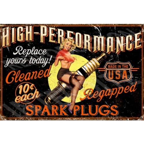 plaque déco bougie high performance rétro vintage