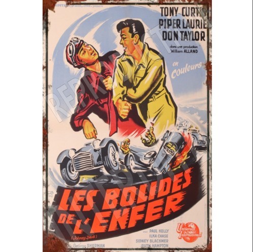 Plaque métal déco Bolides de lenfer