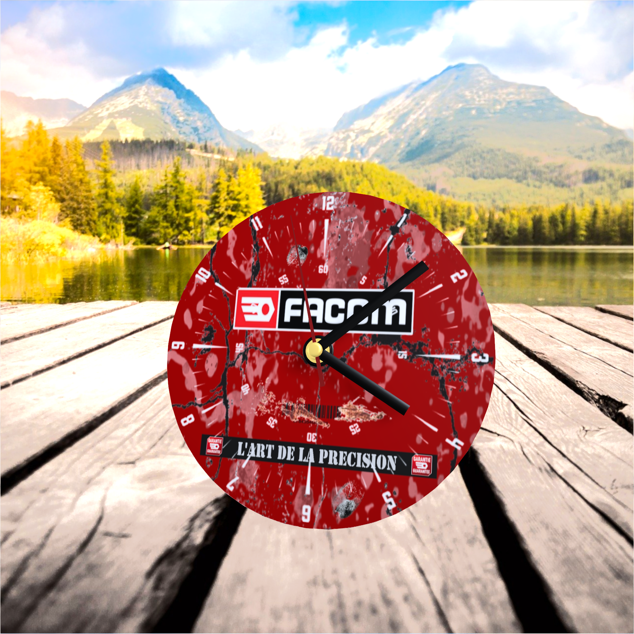 horloge publicitaire facom