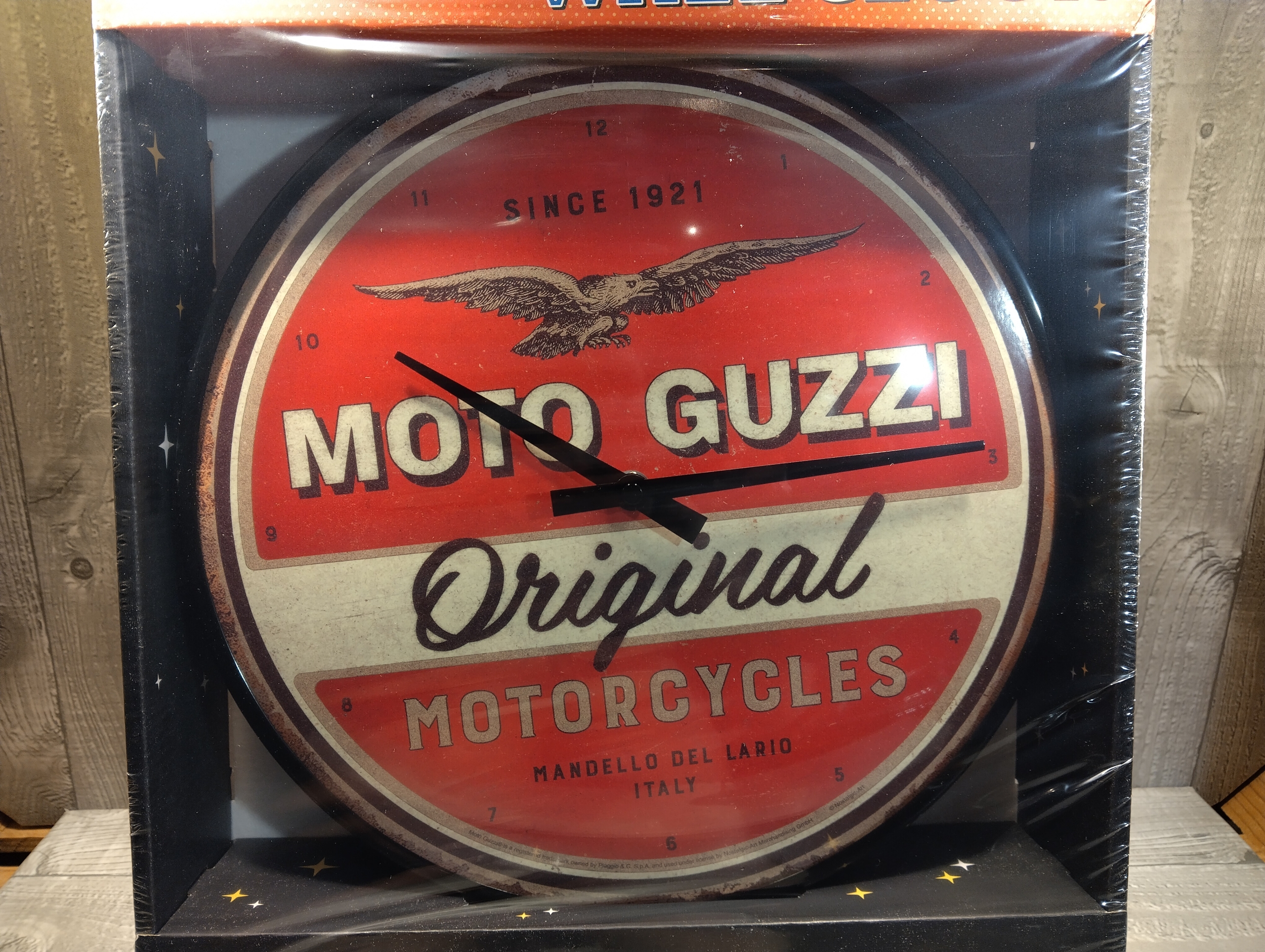 horloge murale moto guzzi publicitaire