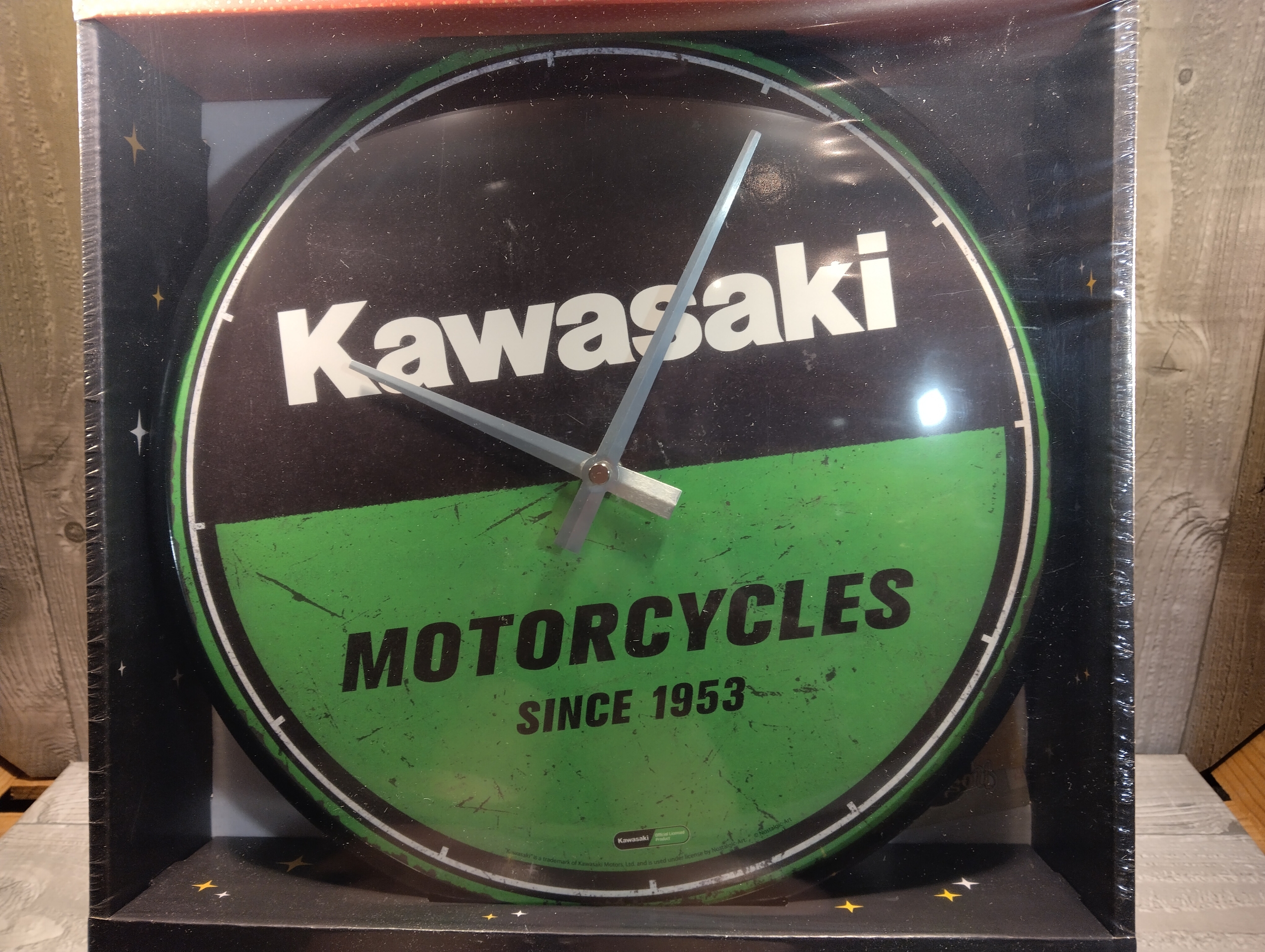 horloge murale kawasaki moto publicitaire