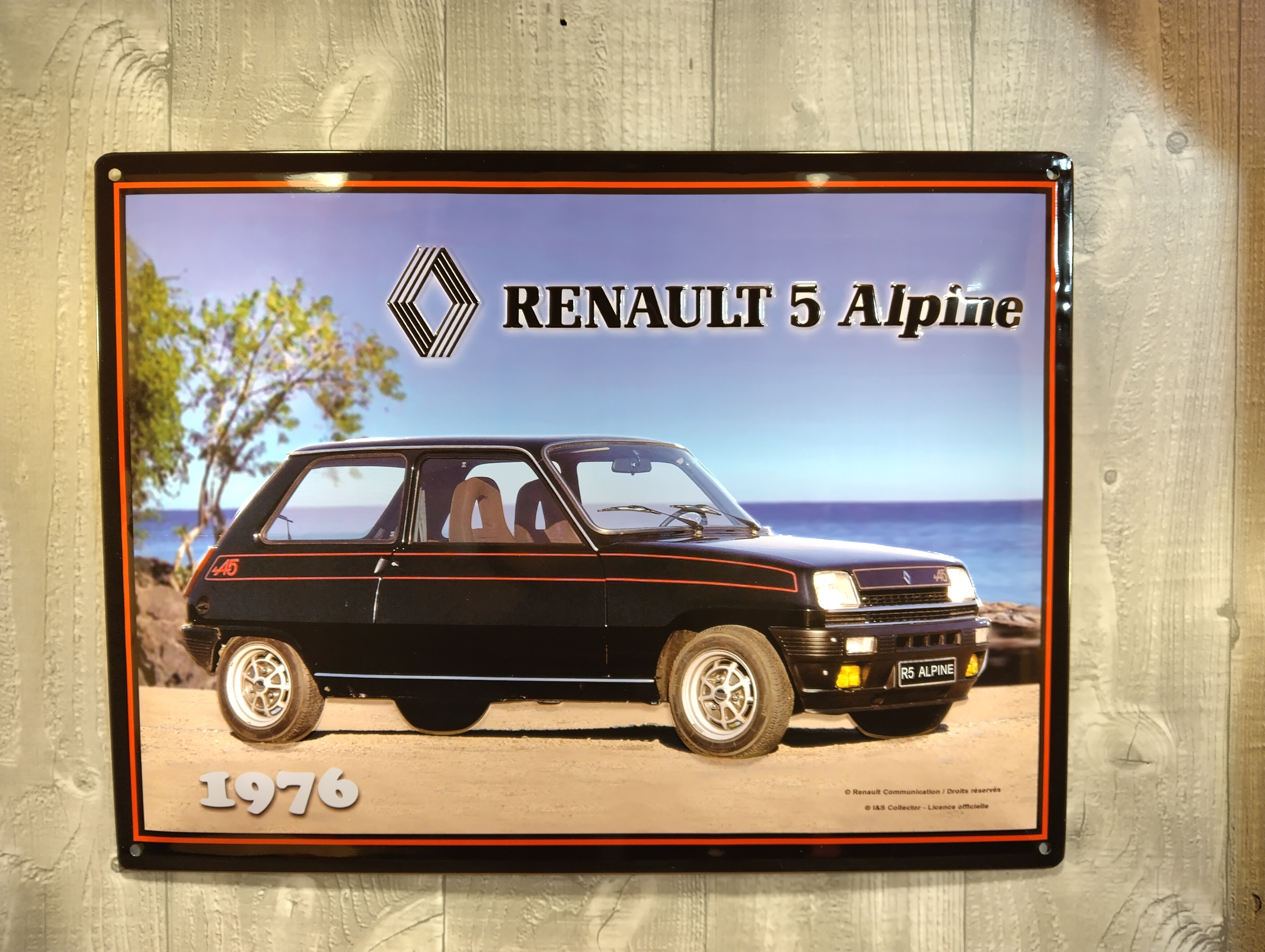 Plaque Métal Vintage Renault 5 Alpine, Neuve, Décoration Auto