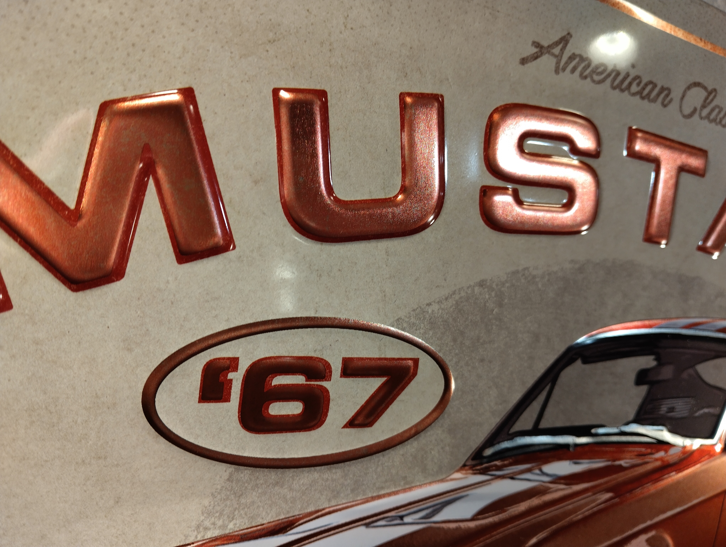 Plaque Ford Mustang 1967 Edition Limitée rétro vintage