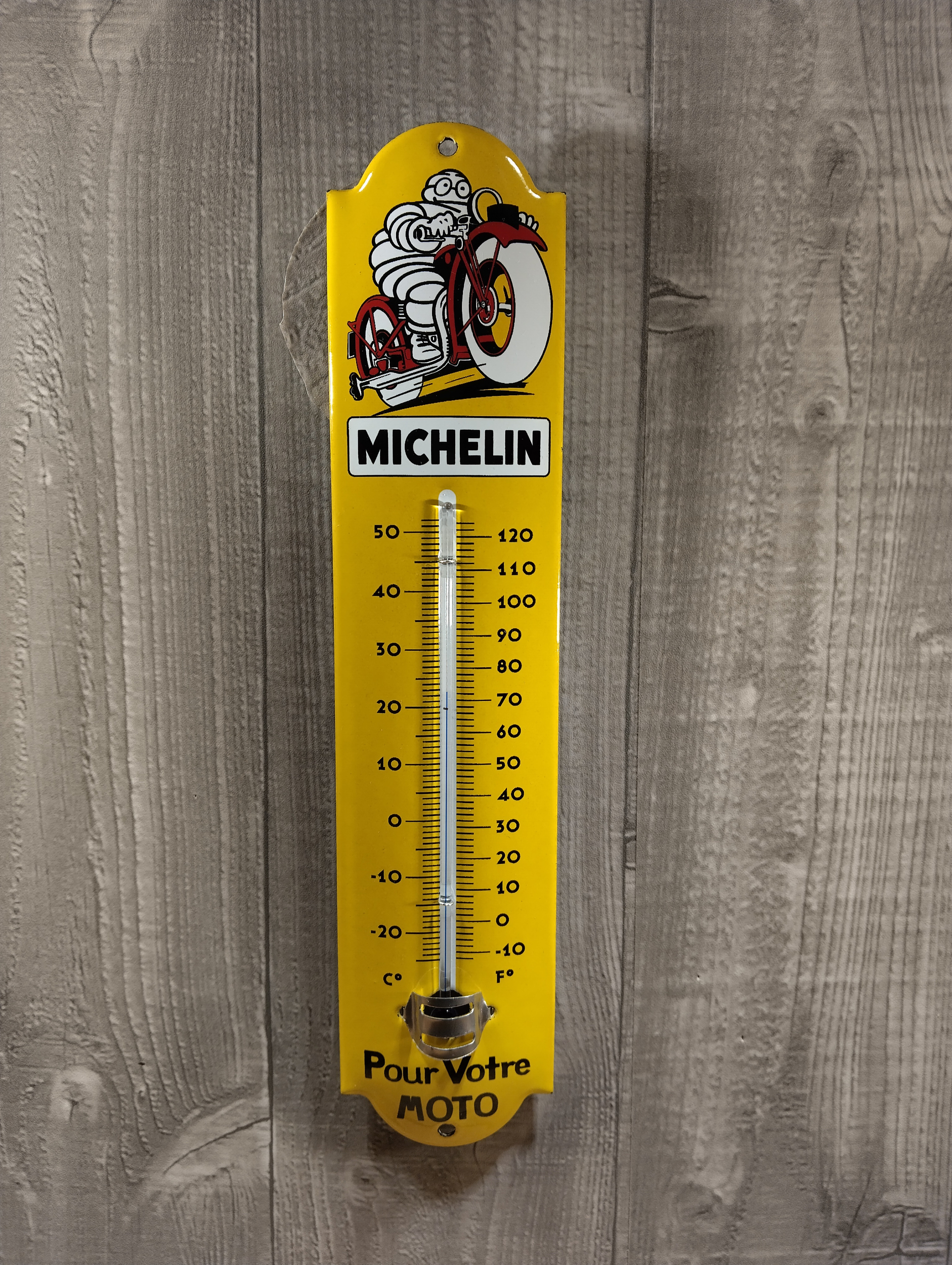 Grand Thermomètre Ancien émaillé Bombé 42cm - Publicitaire TERROT