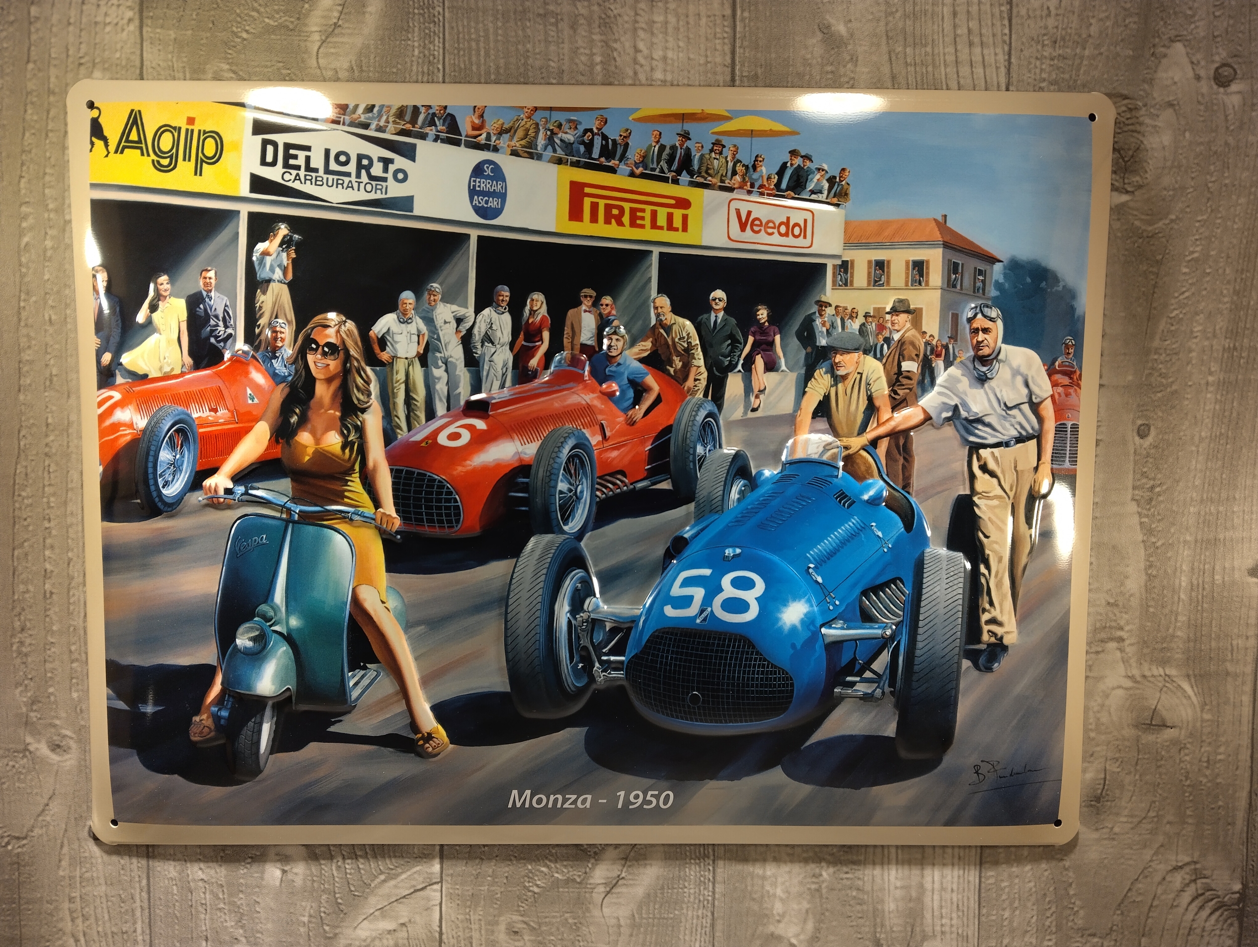 Plaque Métal Publicitaire Panhard Dyna 54 – 23x38 Cm – Relief – Neuve