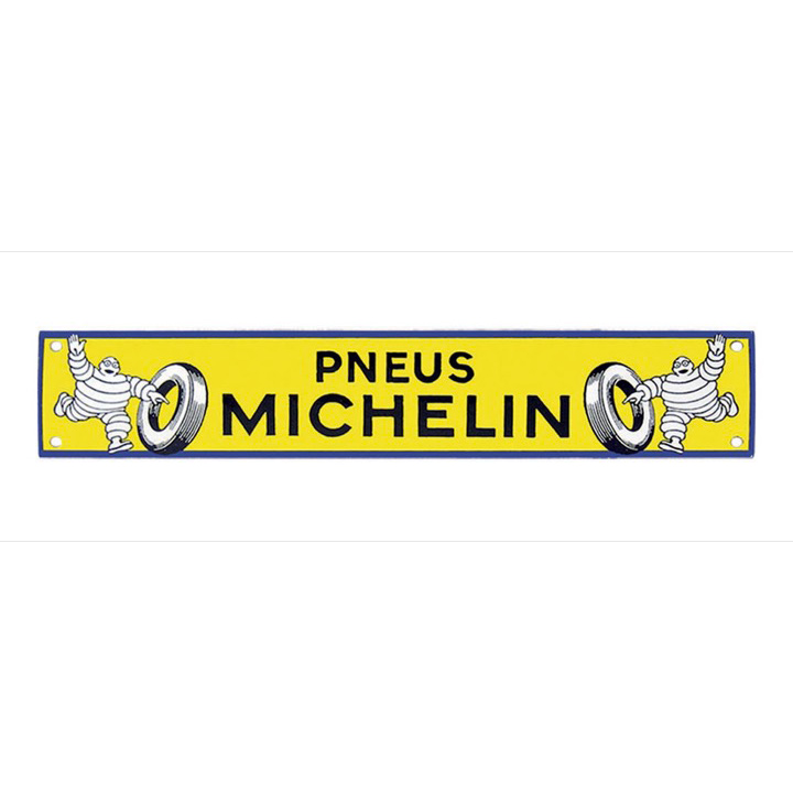 plaque émaillée pneus michelin bandeau
