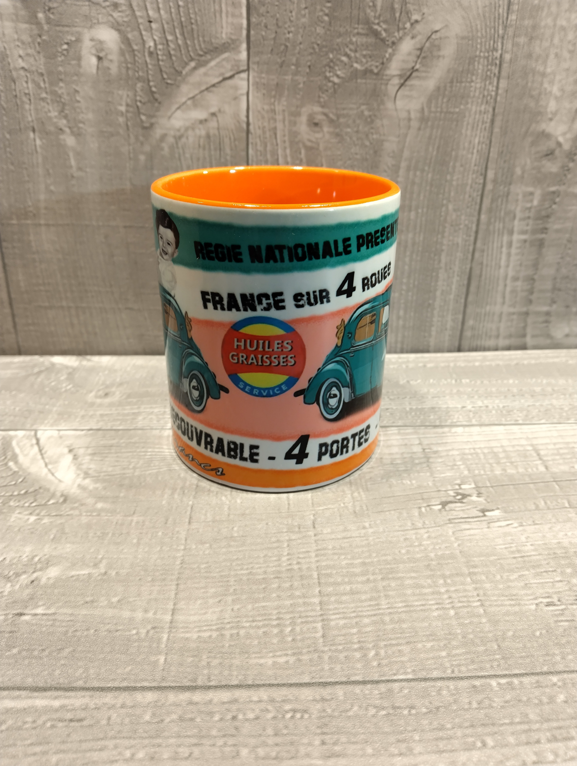 Mug céramique rétro Renault 4cv vintage