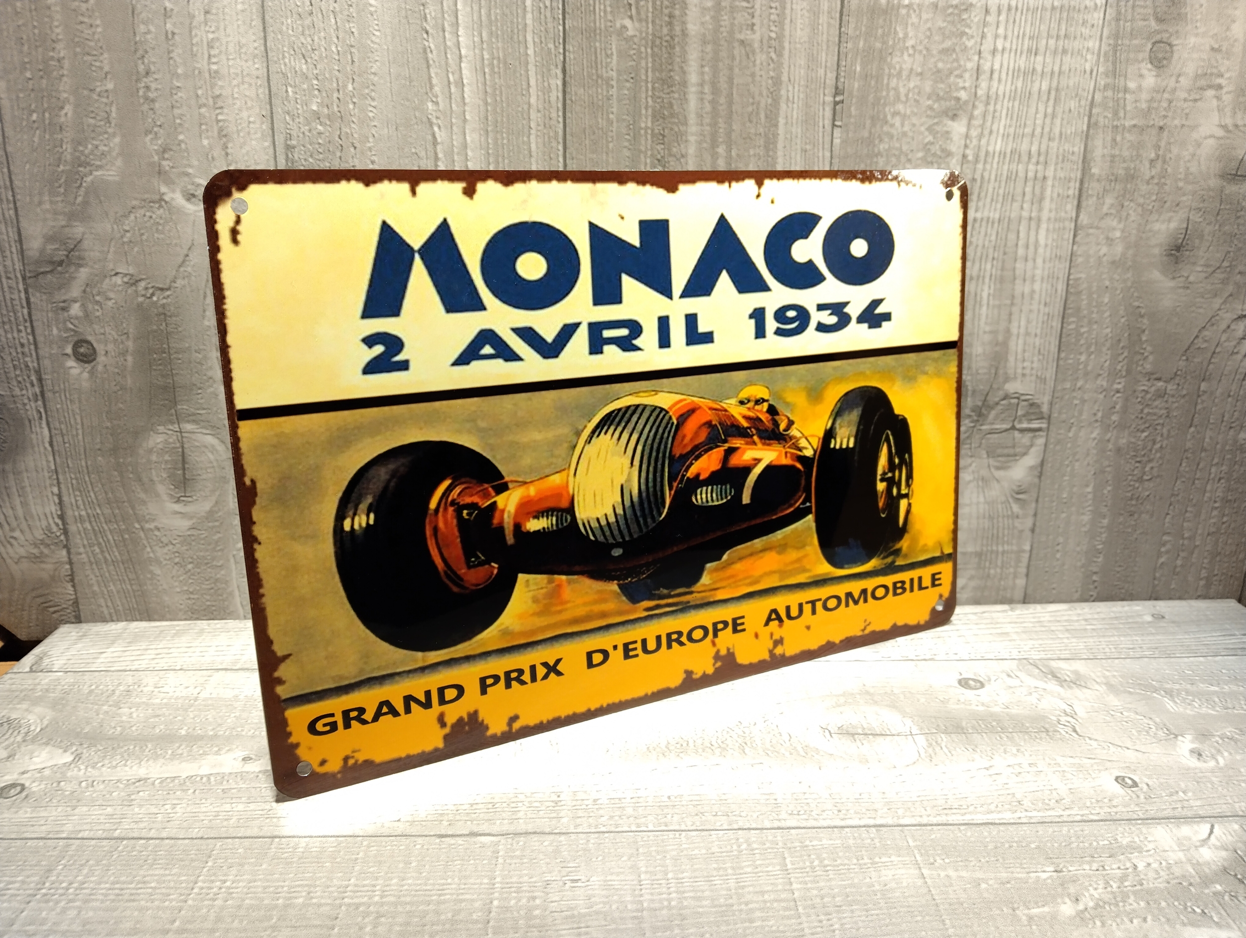 Plaque Métallique Décorative Reproduction Vintage - 24H Du Mans 1964 - 20 X 30 Cm - Neuve