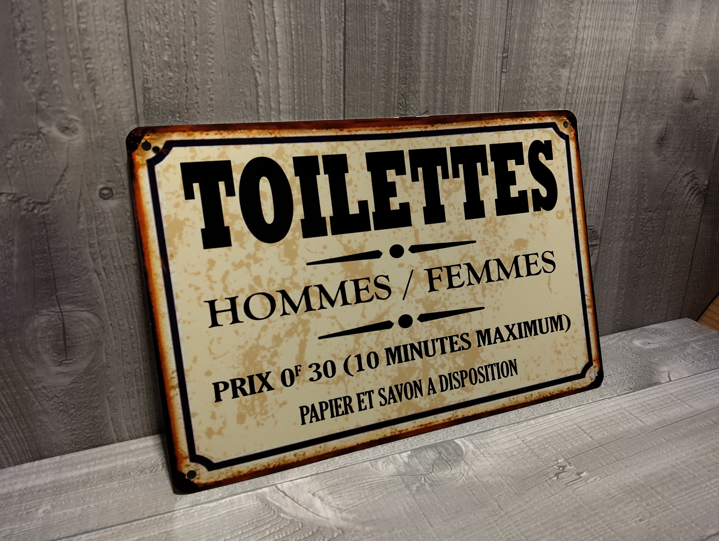 Plaque Métal Vintage PILLEPALLE – 30x20 Cm, Motif Rétro, Nostalgie