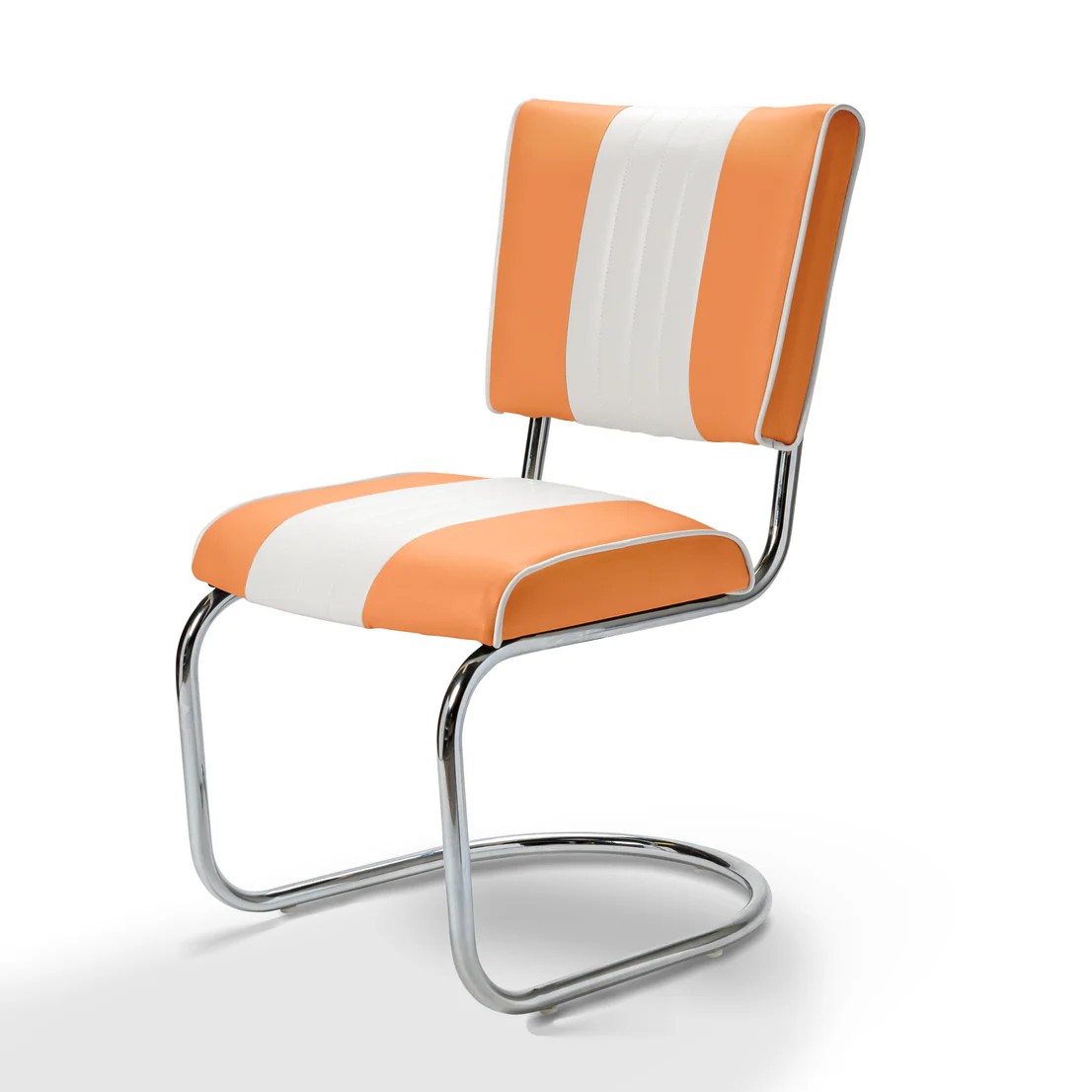 chaise de diner bi-couleur prospect orange mobilier américain