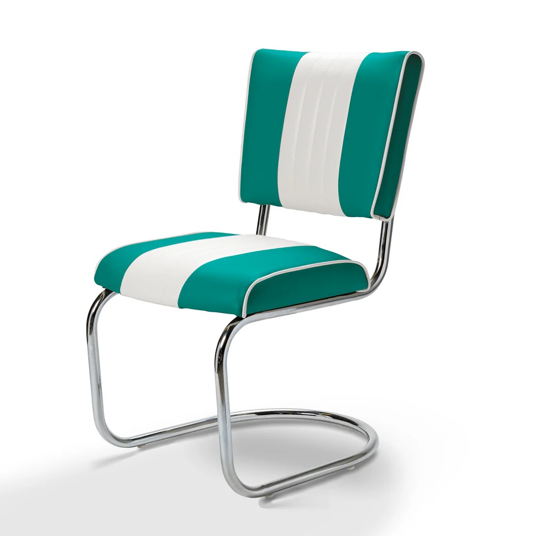 chaise de diner bi-couleur prospect vert pétrole mobilier américain