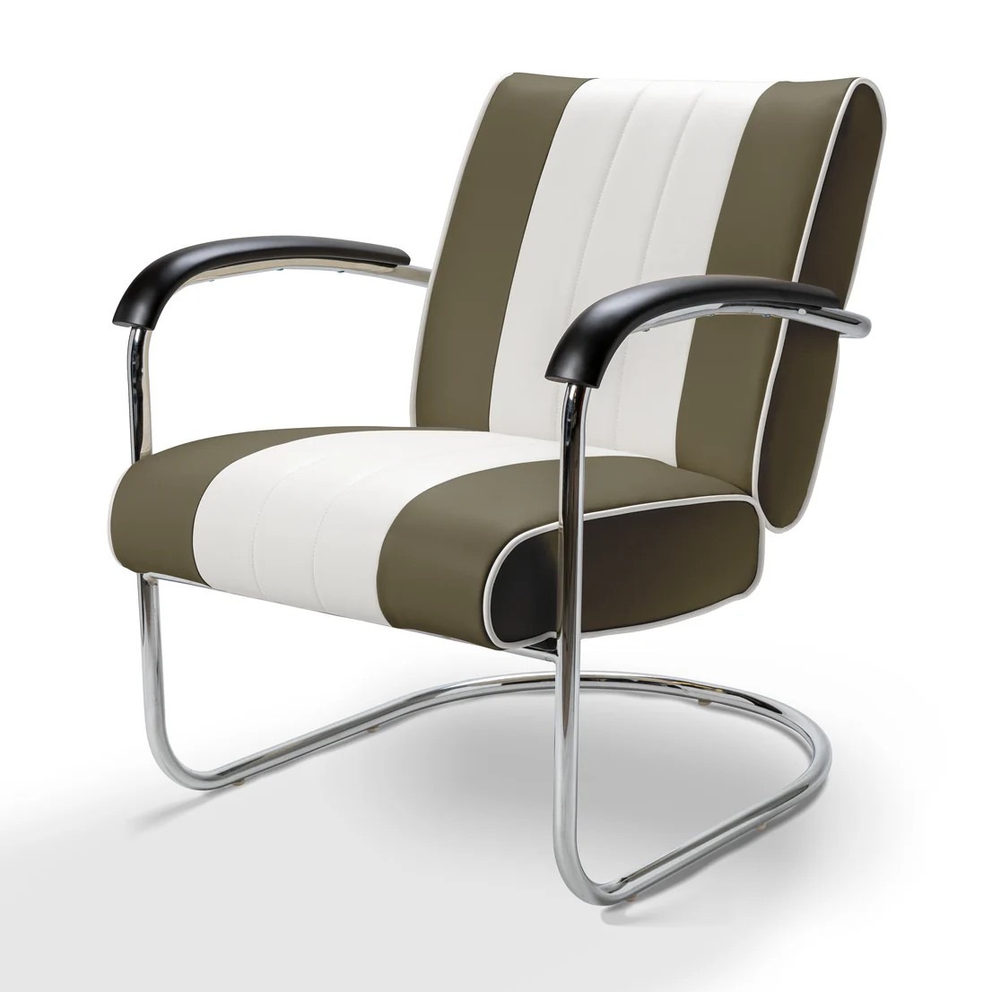 Chaise confort diner bi-colore Pullman kaki