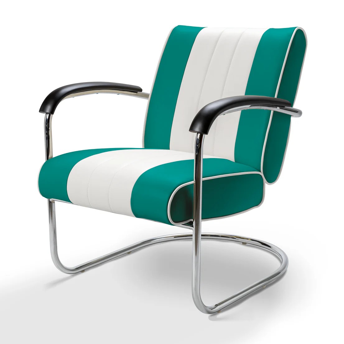 Chaise confort diner bi-colore Pullman pétrol