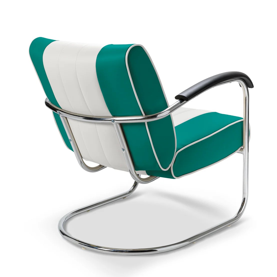 Chaise confort diner bi-colore Pullman pétrol mobilier américain