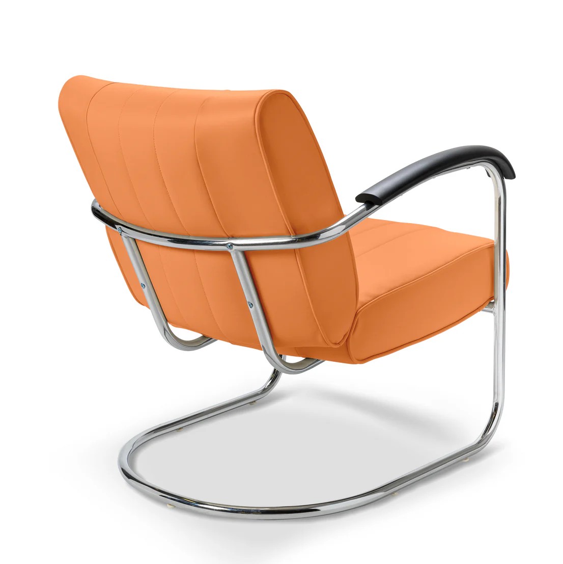 Chaise rétro confort Pullman orange mobilier américain