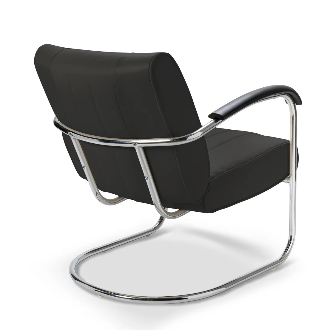 Chaise rétro confort Pullman noir mobilier américain