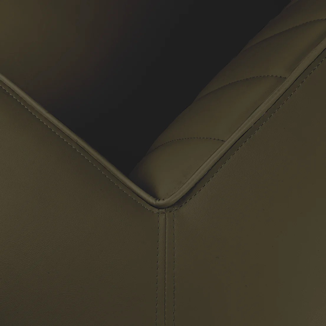 canapé 1 place delucas kaki angle mobilier
