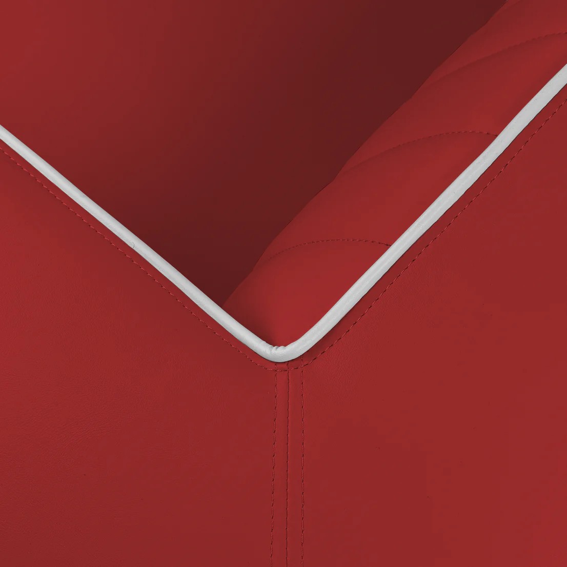 Canapé 1 place delucas rouge angle mobilier