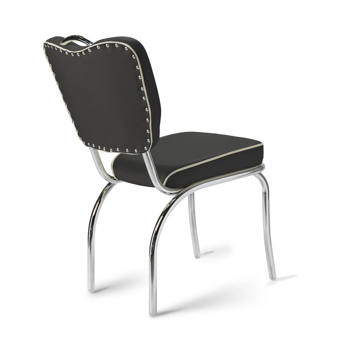 Chaise Majestic  Chrome noir mobilier américain