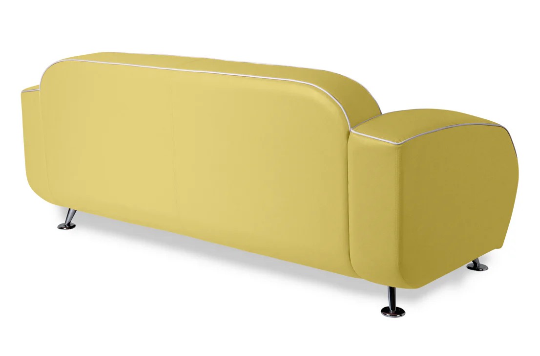 Sofa canapé bicolore Waverly jaune mobilier américain