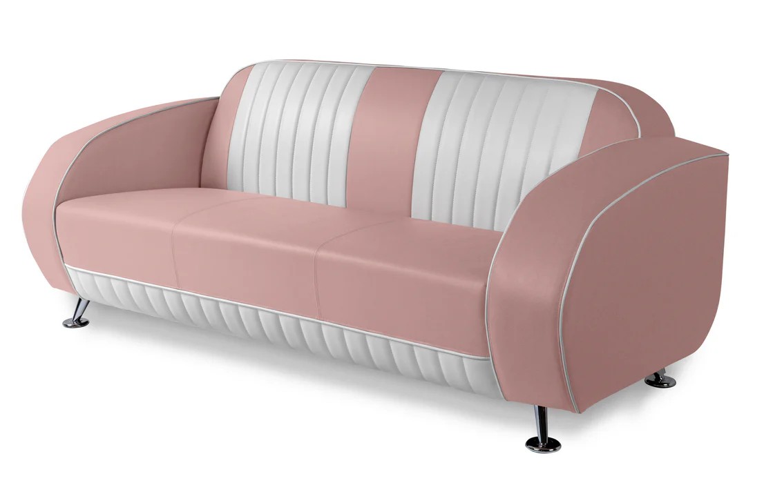 Sofa canapé bicolore Waverly rose