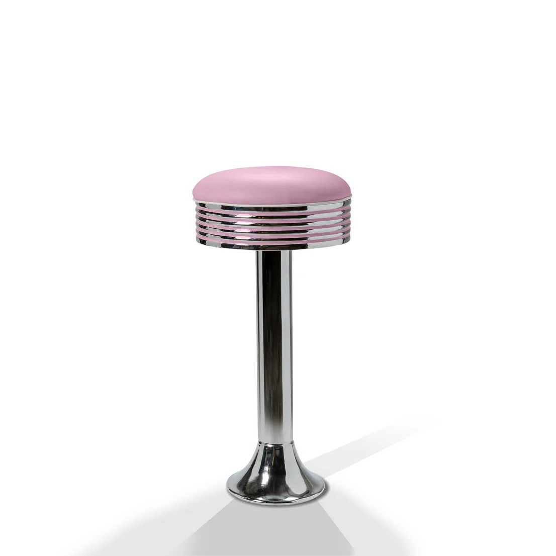 Tabouret de bar sur pied chromé Casey lilas mobilier américain
