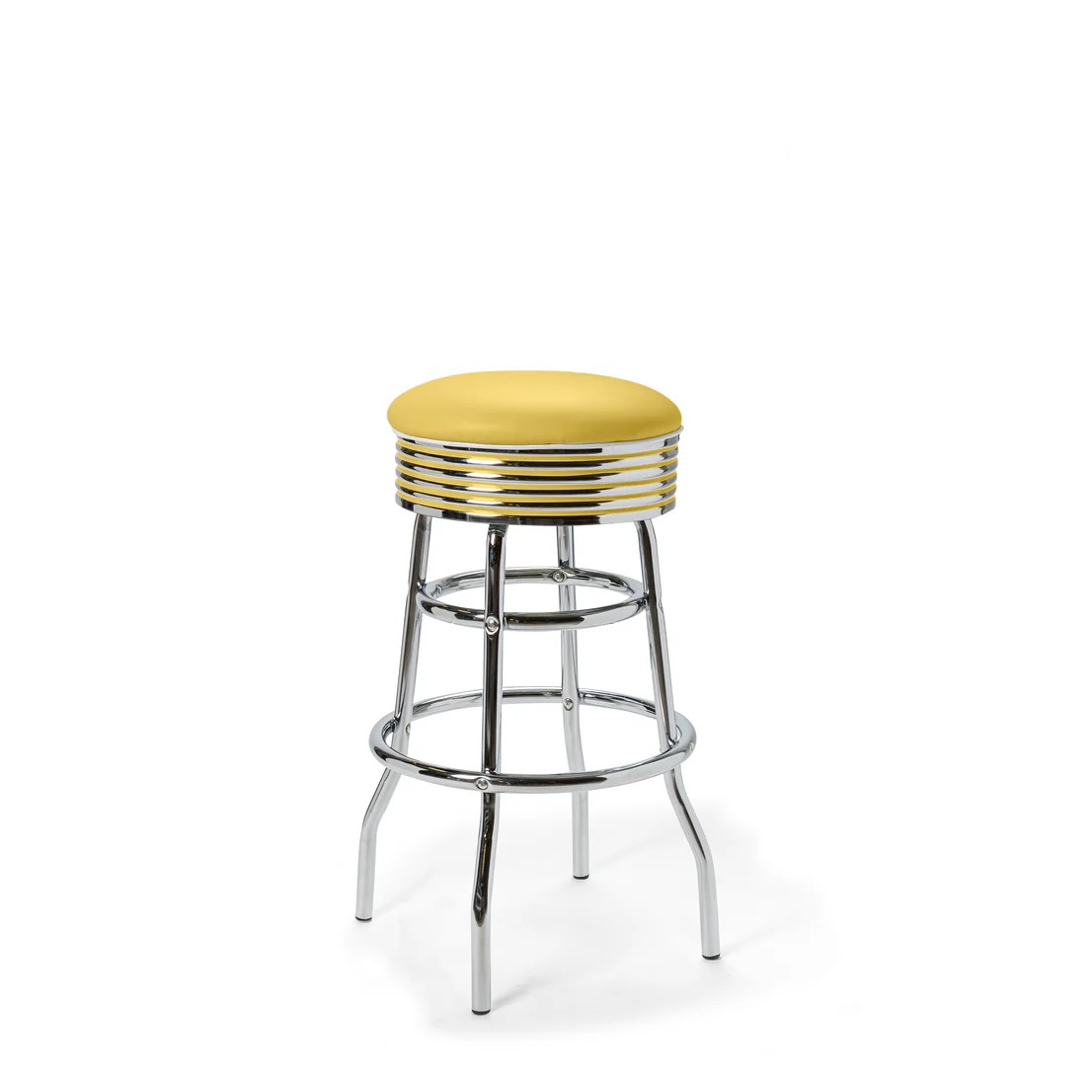 Tabouret de bar luxe haut Palace mobilier américain jaune
