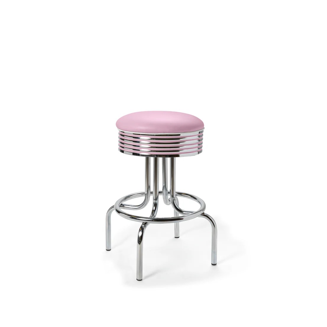 Tabouret de bar bas avec repose-pieds Airline mobilier américain lilas
