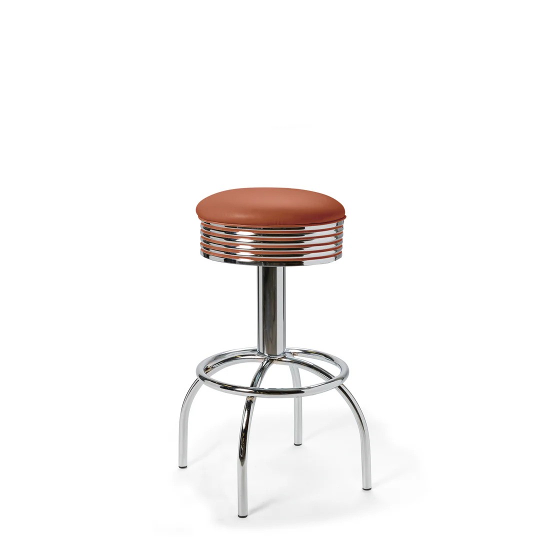 Tabouret de bar Comet MP 77 Chrome ocre mobilier américain