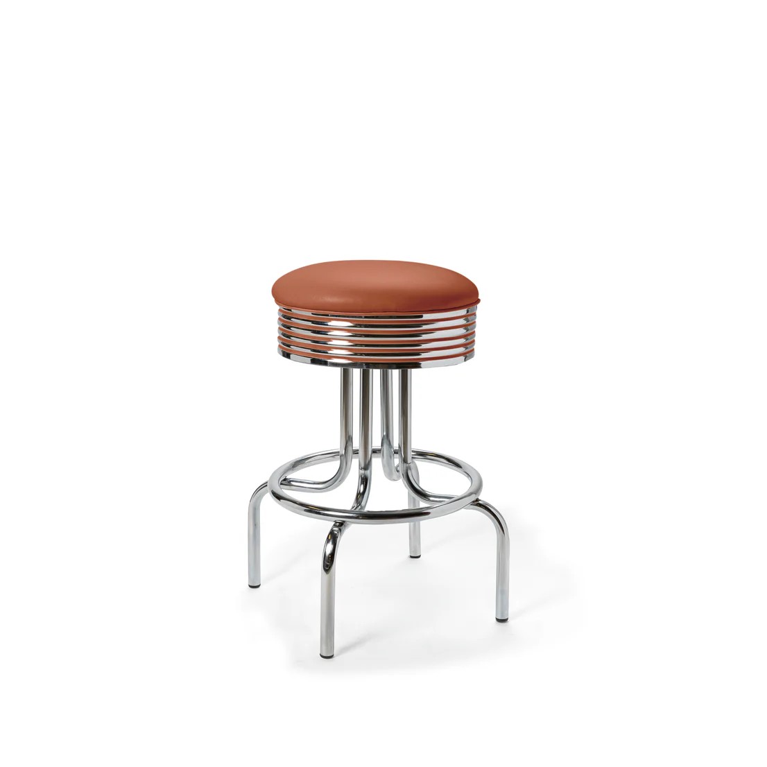 Tabouret de bar Airline MP 66 Chrome ocre