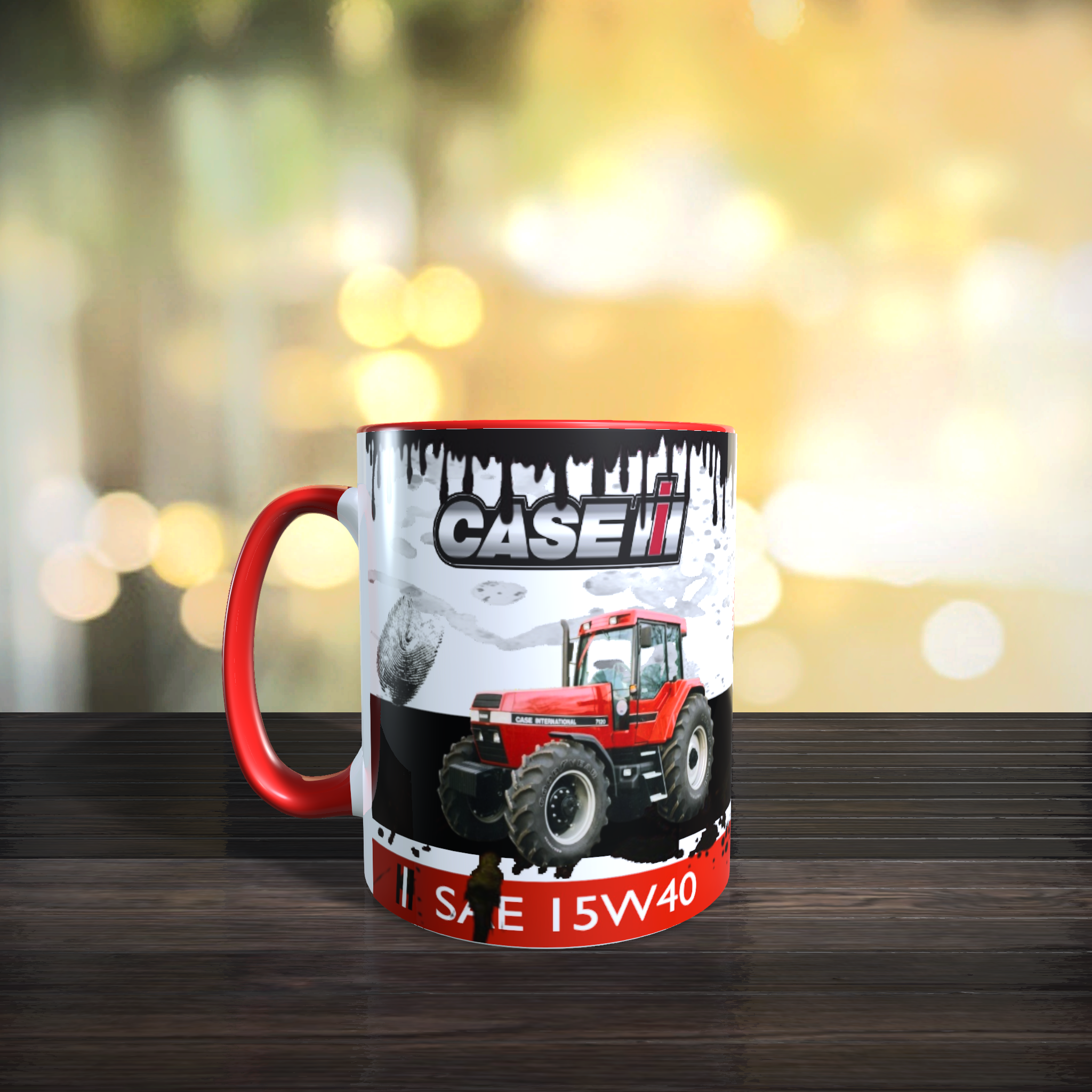 tasse céramique tracteur Case IH publicitaire