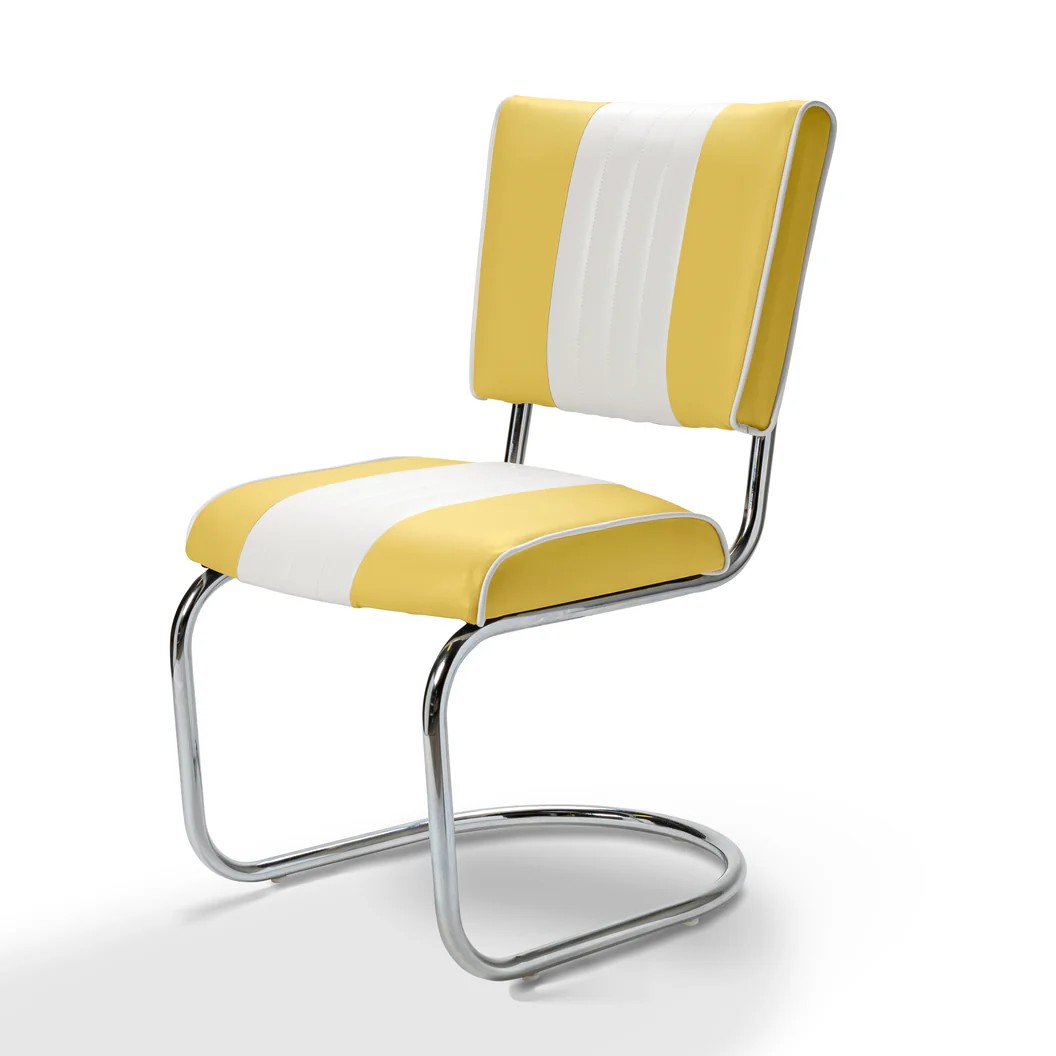 Chaise Prospect CB Chrome mobilier américain jaune