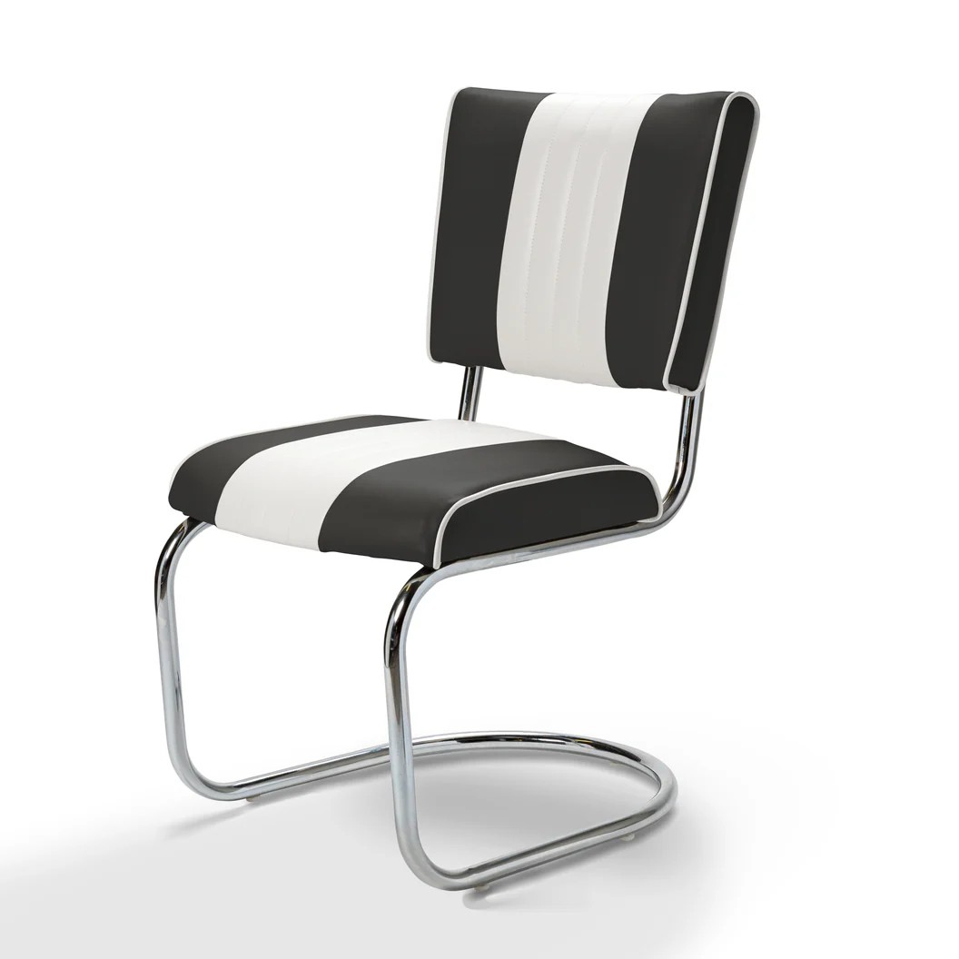 Chaise Prospect CB Chrome mobilier américain noir