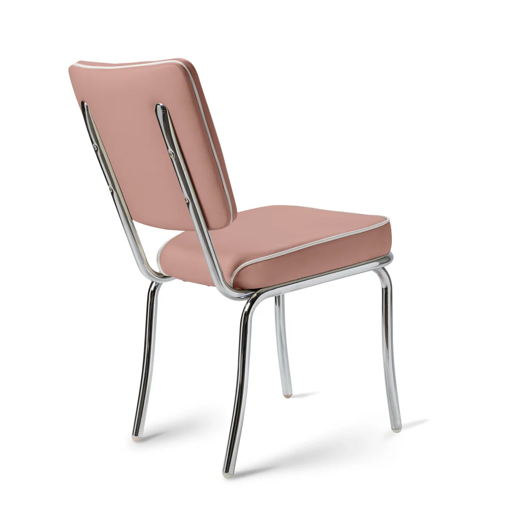 Chaise d’arcade WP Chrome mobilier américain rose
