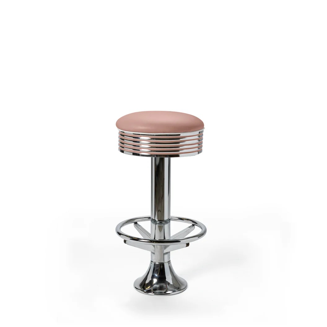 Casey Tabouret de bar Repose-pieds WP 77 Chrome rose
