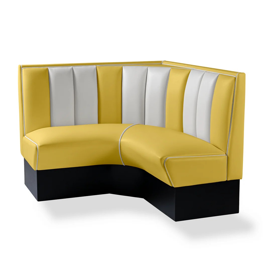 banquette de mobilier américain d’angle CB 120-120 jaune