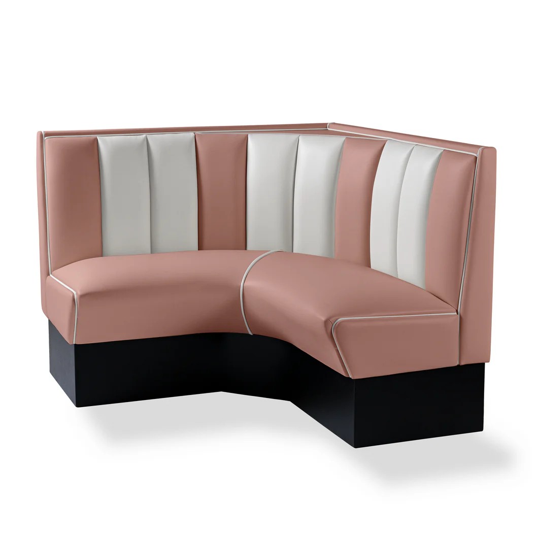 banquette de mobilier américain d’angle CB 120-120 rose