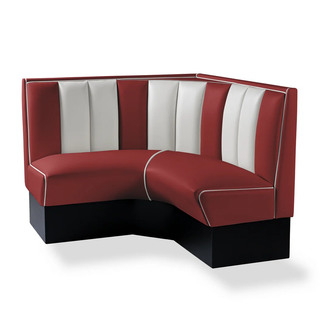 banquette de mobilier américain d’angle CB 120-120 rouge ruby