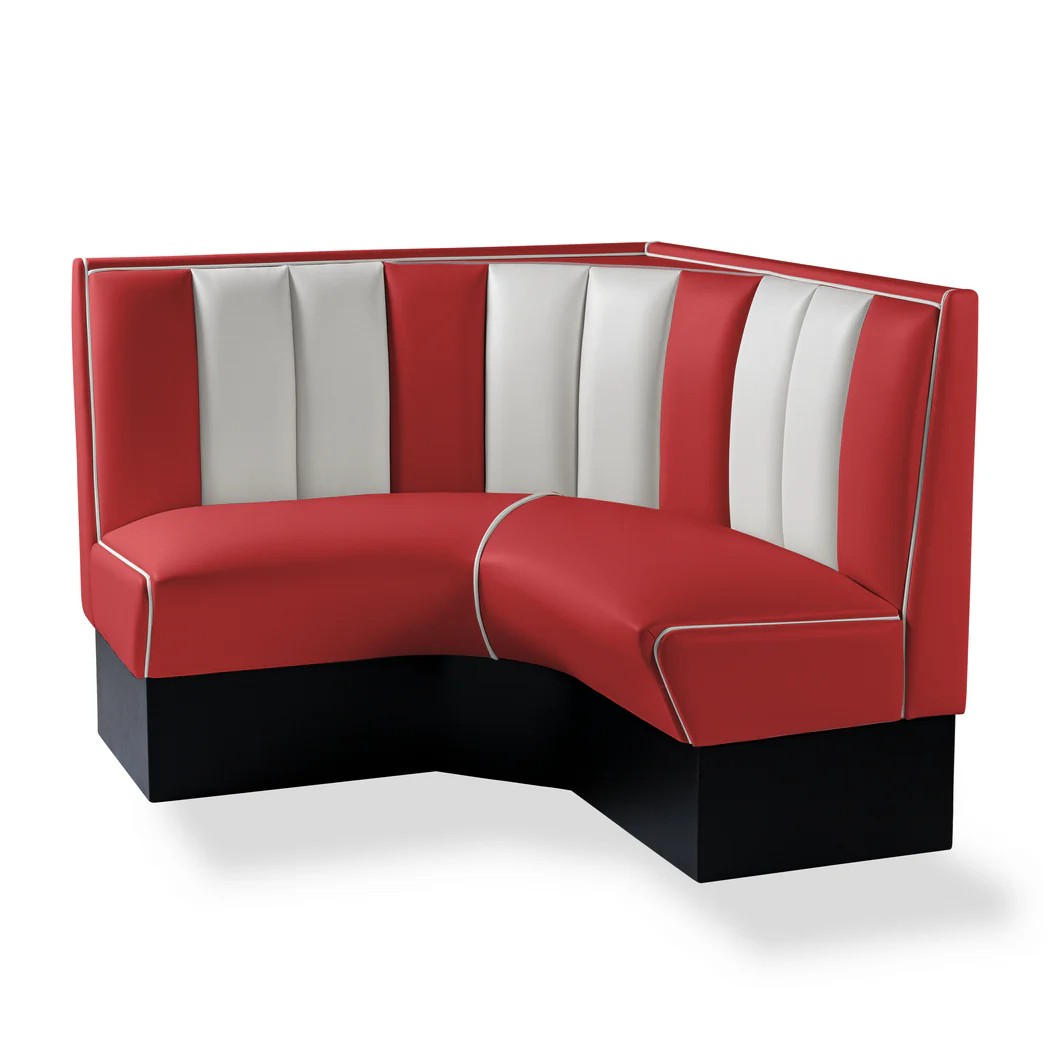 banquette de mobilier américain d’angle CB 120-120 rouge