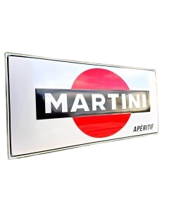 Plaque émaillée Martini apéritif vintage
