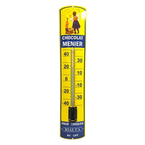 thermomètre émaillé chocolat menier vintage rétro