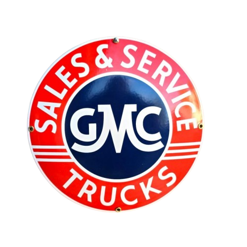 Plaque émaillée GMC Trucks vintage rétro