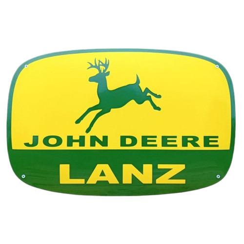 plaque déco émaillée john deere vintage