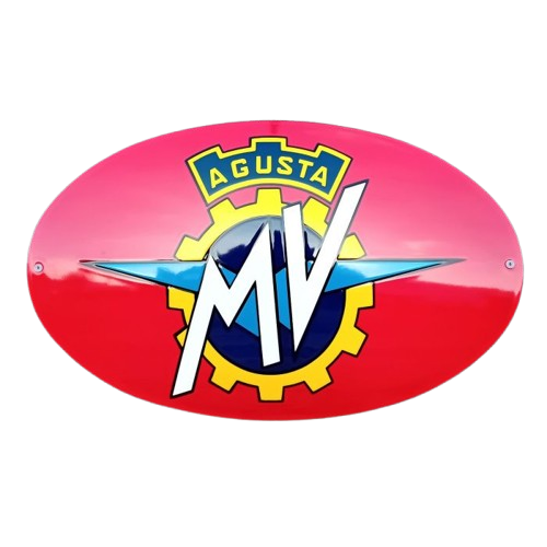 plaque émaillée logo mv agusta vintage
