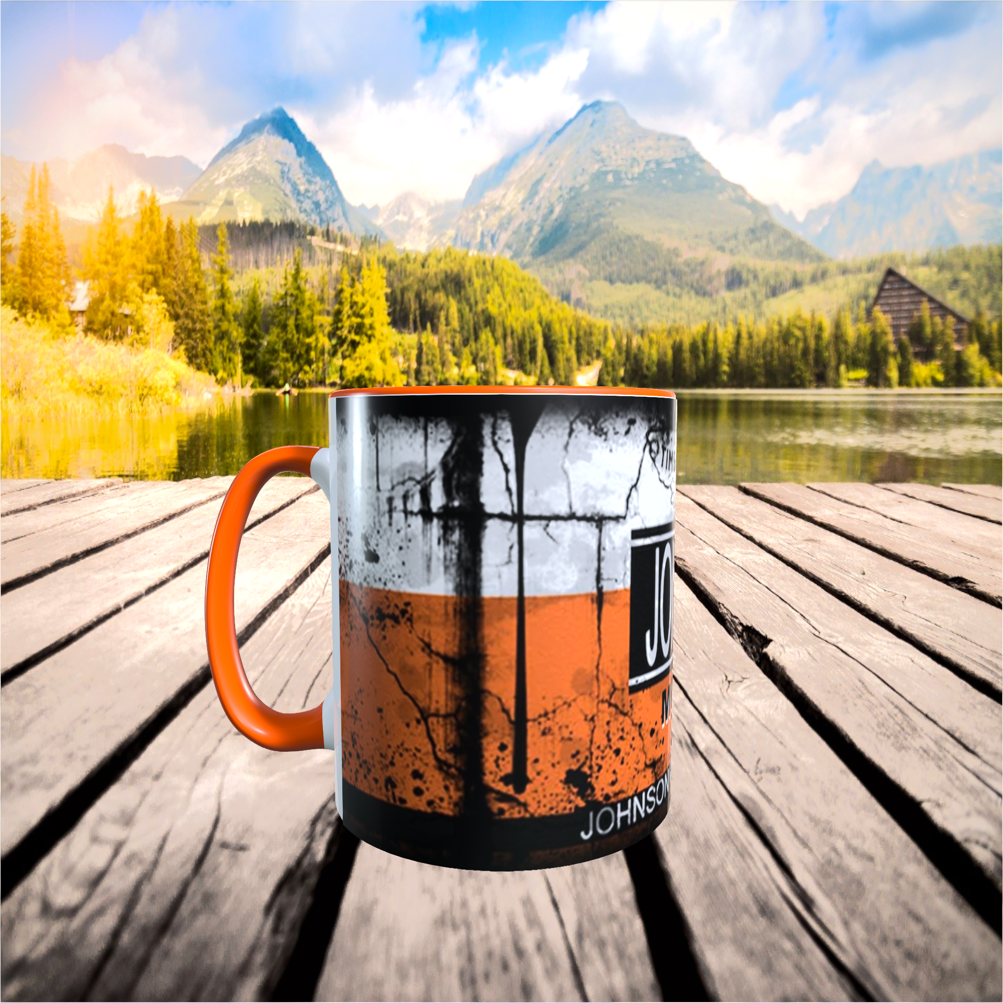 Mug johnson oil rétro vintage