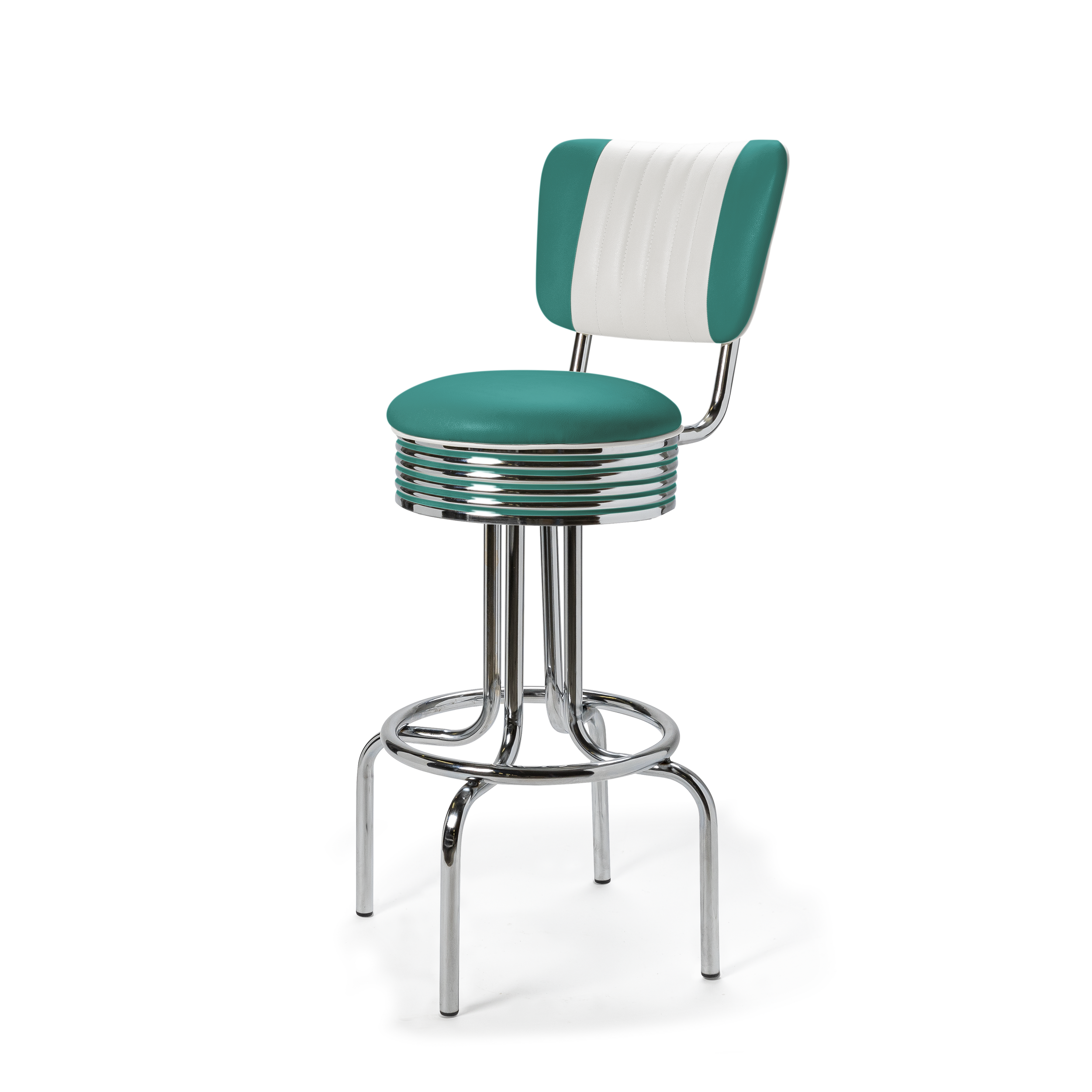 tabouret Airline CB 77 Chrome Petrol